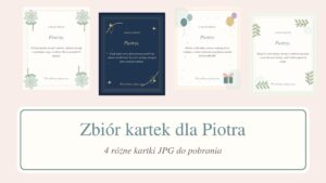Zbiór kartek dla Piotr